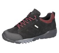 Trekkingschuh WALDLÄUFER "H-Amiata", Damen, Gr. 9 (43), schwarz (schwarz, rot), Gummi, Nubukleder, Textil, Schuhe Trekkingschuh, Freizeitschuh, Halbschuh, Schnürschuh mit TEX-Membran, H-Weite (1368912