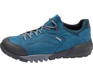 Trekkingschuh WALDLÄUFER "H-Fritz", Herren, Gr. 10 (44,5), blau (türkis, schwarz), Gummi, Nubukleder, Textil, Schuhe Trekkingschuh, Freizeitschuh, Outdoorschuh, Sneaker mit TEX-Ausstattung, H-Weite (6