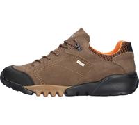 Trekkingschuh WALDLÄUFER "H-Fritz", Herren, Gr. 10 (44,5), braun (schlamm, orange), Gummi, Nubukleder, Textil, kontrastfarbene Details, Schuhe Trekkingschuh, Freizeitschuh, Outdoorschuh, Sneaker mit T