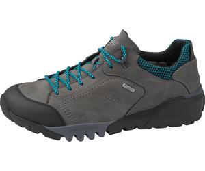 Trekkingschuh WALDLÄUFER "H-Fritz", Herren, Gr. 10,5 (45), Textil, grau (grau, schwarz), Gummi, Nubukleder, Textil, kontrastfarbene Details, Schuhe Trekkingschuh, Freizeitschuh, Outdoorschuh, Sneaker