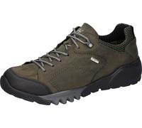 Trekkingschuh WALDLÄUFER "H-Fritz", Herren, Gr. 12 (47), dunkelgrün, schwarz, Gummi, Nubukleder, kontrastfarbene Details, Schuhe Trekkingschuh, Freizeitschuh, Outdoorschuh, Sneaker mit TEX-Ausstattung