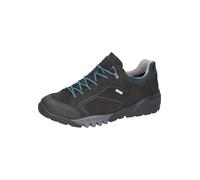 Trekkingschuh WALDLÄUFER "H-Fritz", Herren, Gr. 12 (47), schwarz, türkis, Gummi, Nubukleder, Textil, kontrastfarbene Details, Schuhe Trekkingschuh, Freizeitschuh, Outdoorschuh, Sneaker mit TEX-Ausstat