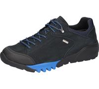Trekkingschuh WALDLÄUFER "H-Fritz", Herren, Gr. 8,5, schwarz (nachtblau, schwarz), Gummi, Nubukleder, Textil, kontrastfarbene Details, Schuhe Trekkingschuh, Freizeitschuh, Outdoorschuh, Sneaker mit TE