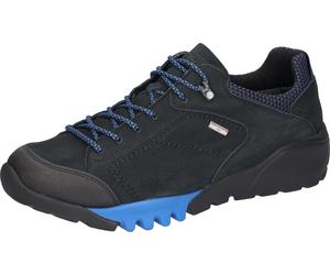 Trekkingschuh WALDLÄUFER "H-Fritz", Herren, Gr. 8,5, schwarz (nachtblau, schwarz), Gummi, Nubukleder, Textil, kontrastfarbene Details, Schuhe Trekkingschuh, Freizeitschuh, Outdoorschuh, Sneaker mit TE