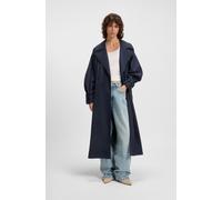 BOSS Trenchcoat aus angerautem Gewebe mit Logo-Stickerei - Style C_Camina, 50543216 Dunkelblau 38