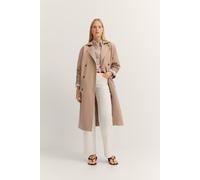 Trenchcoat BUGATTI, Damen, Gr. 46, beige (50, beige), 65% Baumwolle, 35% Polyester, unifarben, regular fit, normaler Saum, Mäntel, wasserabweisend (41975613-46) 50, beige