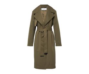 Trenchcoat COMMA, Damen, Gr. L (40), grün (sea turtle), Web, Obermaterial: 100% Polyester. Futter: 55% Polyester, 45% Viskose, unifarben, normal 3/4-Länge, tiefer V-Ausschnitt, Mäntel, mit Bindegürtel