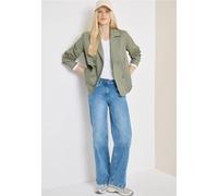 Cecil Trenchcoat Kurzjacke Damen, verkürzte Passform, 100% Baumwolle, chlorella grün, Gr. L