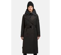 Trenchcoat KHUJO "Elena-YM", Damen, Gr. M (38), grau, Obermaterial: 100% Polyester. Futter: 100% Nylon. Wattierung: 100% Polyester, tailliert ca. Mitte Wade, hoch geschlossener Ausschnitt, Ärmel ohne