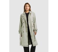 Trenchcoat KHUJO "HERA", Damen, Gr. S, seagrün, Web, 100% Baumwolle, regular fit, eingesetzt abgesteppte Kante verstellbar, Mäntel (12651060-S) seagrün