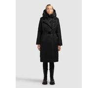 Trenchcoat KHUJO "LEXY", Damen, Gr. XXL, schwarz, 100% Polyamid, unifarben, Raglanärmel Rippbündchen mit Windstopper, Mäntel, Topseller (24000604-XXL) schwarz