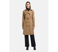 Trenchcoat KHUJO "Rula2", Damen, Gr. XL (42), mustard, Obermaterial: 65% Baumwolle, 35% Polyester. Innenfutter: 95% Polyester, 5% Elasthan, tailliert knieumspielend, mit Knopf,verstellbar abgesteppte 