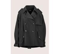 Trenchcoat MADELEINE "Kurztrench Kurzer Trenchcoat", Damen, Gr. 36, schwarz, Obermaterial: 100% Polyester PES., Modern, normal, Mäntel (23229455-36) schwarz