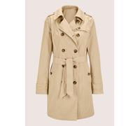 Trenchcoat MADELEINE "Trenchcoat Kurzer Trenchcoat mit Bindegürtel", Damen, Gr. 38, beige, Obermaterial: 100% Polyester PES., Modern, normal, Mäntel (72846649-38) beige