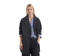 Trenchcoat MARC O'POLO "aus kompaktem Twill", Damen, Gr. 38, blau (m888), Obermaterial: 60% Baumwolle, 37% Polyamid, 3% Elasthan; Füllung: 100% Nicht verfügbar; Futter: 100% Nicht verfügbar, unifarben