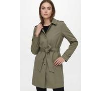 Trenchcoat ONLY "ONLDISA LIFE SB TRENCHCOAT CC OTW", Damen, Gr. S, mermaid, Web, Obermaterial: 100% Polyester, unifarben, Po-bedeckend, V-Ausschnitt, Mäntel, klassischer Schnitt (31715110-S) mermaid