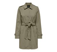 Trenchcoat ONLY "ONLDISA LIFE SB TRENCHCOAT CC OTW", Damen, Gr. XL, mermaid, Web, Obermaterial: 100% Polyester, unifarben, Po-bedeckend, V-Ausschnitt, Mäntel, klassischer Schnitt (31715110-XL) mermaid