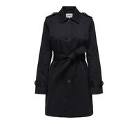 Trenchcoat ONLY "ONLDISA LIFE SB TRENCHCOAT CC OTW", Damen, Gr. XL, schwarz, Web, Obermaterial: 100% Polyester, unifarben, Po-bedeckend, V-Ausschnitt, Mäntel, klassischer Schnitt (94903444-XL) schwarz
