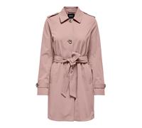 Trenchcoat ONLY "ONLDISA LIFE SB TRENCHCOAT CC OTW", Damen, Gr. XS, adobe rose, Web, Obermaterial: 100% Polyester, unifarben, Po-bedeckend, V-Ausschnitt, Mäntel Trenchcoat, klassischer Schnitt (879068