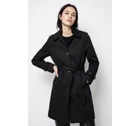 Trenchcoat ONLY "ONLDISA LIFE SB TRENCHCOAT CC OTW", Damen, Gr. XS, schwarz, Web, Obermaterial: 100% Polyester, unifarben, Po-bedeckend, V-Ausschnitt, Mäntel, klassischer Schnitt (94903444-XS) schwarz