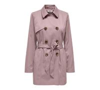 Trenchcoat ONLY "ONLVALERIE TRENCHCOAT OTW NOOS", Damen, Gr. S, burnished lila, Web, Obermaterial: 100% Polyester, unifarben, figurumspielend ca. Mitte Oberschenkel, Mäntel (20654954-S) burnished lila