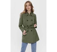 Trenchcoat ONLY "ONLVALERIE TRENCHCOAT OTW NOOS", Damen, Gr. XL, grün (grape leaf), Web, Obermaterial: 100% Polyester, unifarben, figurumspielend ca. Mitte Oberschenkel, Mäntel (34135116-XL) grape lea