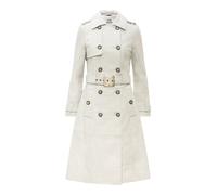 Trenchcoat RICANO "Mantel Gloria", Damen, Gr. XL, weiß, Obermaterial: 100% Ziegenveloursleder GOVL. Futter: 100% Polyester PES., normal, V-Ausschnitt, Mäntel, Handgefertigt aus echtem Leder (70153839-
