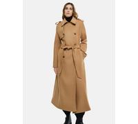 Trenchcoat RICANO "Mantel Simona", Damen, Gr. L, beige (schwarz), Obermaterial: 100% Polyester PES. Futter: 100% Polyester PES., normal, V-Ausschnitt, Mäntel, Handgefertigt, Made in Italy (43784446-L)