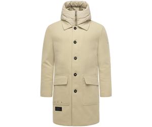 Trenchcoat STONE HARBOUR "Thiagoo XX", Herren, Gr. S (48), sand, Obermaterial 1: 95% Polyester, 3% Viskose, 2% Elasthan. Obermaterial 2: 100% Polyester. Innenfutter: 100% Polyester. Wattierung: 100% P