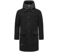 Trenchcoat STONE HARBOUR "Thiagoo XX", Herren, Gr. S (48), schwarz, Obermaterial 1: 95% Polyester, 3% Viskose, 2% Elasthan; Obermaterial 2: 100% Polyester; Innenfutter: 100% Polyester; Wattierung: 100