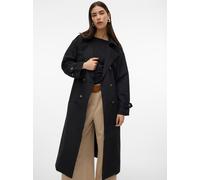 Trenchcoat VERO MODA "VMCHLOE LONG TRENCHCOAT GA NOOS" Gr. S (36), schwarz (black) Damen Mäntel Übergangsmäntel (89668643-S)
