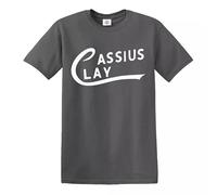 Trend Gear Cassius Clay Tribute T-Shirt Mohamed Ali Boxing Sonny Liston Top Tee, anthrazit, XXL
