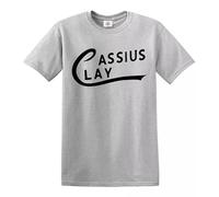 Trend Gear Cassius Clay Tribute T-Shirt Mohamed Ali Boxing Sonny Liston Top Tee, grau, L