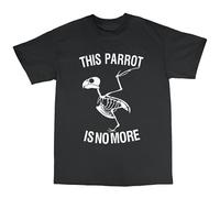 Trend Gear Dead Parrot Monty T-Shirt für Herren - Baumwolle, lässiges Python-inspiriertes Herren-T-Shirt als Geschenk, Schwarzes T-Shirt, weißer Druck, 4XL