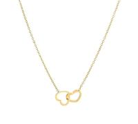 Trend Halskette Ketten Schmuck Herren Frauen Anhänger Necklace Verblasst Nicht. Einfache, Modische Doppel-Herz-Anhänger-Halskette Für Frauen Und Mädchen, Ewige Liebe