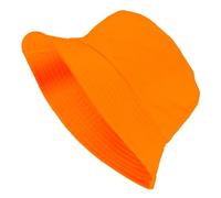 TrendandStylez Neon Angler Hut in 4 leuchtenden Farben - Fischerhut für Damen & Herren als 90er Jahre Accessoire, der perfekte Sonnenhut für Festival, Rave, Malle Party & Karneval (Orange)