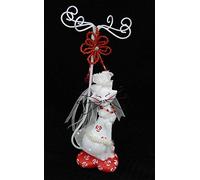 trendfinding Schmuckständer Katze Rot Schmuckhalter Schmuckpuppe Schmuck Büste Halter Ringhalter