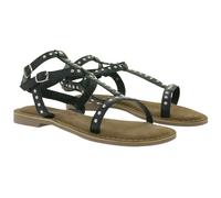 Trendige LAZAMANI Damen Sandalen mit Nieten Sommer-Schuhe LA75021 Schwarz 41