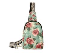 Trendige rote Gothic-Rose mit Metallkörper, wasserdichte Bauchtasche, Umhängetasche für Tagesrucksack, Rote Gothic Rose mit Metall, 1 size