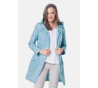 Trendiger leichter Regen Parka aus funktionalem Material türkis 21