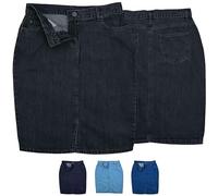 Trendiger Midi Rock Jeansrock Denimrock Business Rock, 36, Schwarz