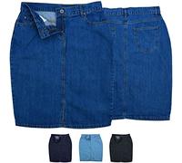 Trendiger Midi Rock Jeansrock Denimrock Business Rock, 46, Hellblau