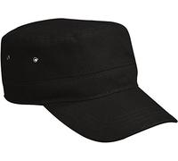 Trendiges Military Army Cap aus robustem Baumwollcanvas, Farbe:Black;Größe:One Size one size,Black