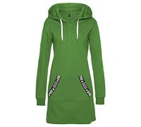 TrendiMax Damen Hoodie Kleid Herbst Langarm Sweatshirts Kapuzenpullover Streetwear Jumper Pullover Mini Kleider