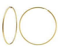 trendor 15175 Damen Ohrringe Gold 333 / 8K Creolen Breite 2 mm Ø 60 mm