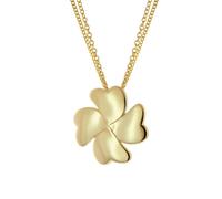 trendor 15633 Kleeblatt Anhänger Gold 333 / 8K mit goldplattierter Silberkette 45 cm