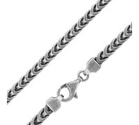 trendor 15864 Herren-Kette 925 Silber Oxydiert Fuchsschwanzkette 5.1 mm breit 45 cm