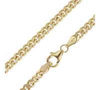 trendor 21034 Damen und Herren Halskette 925 Silber vergoldet Panzer 4.1 mm 50 cm