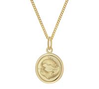 trendor 28468-03 Kinder Sternzeichen Fische Gold 333 mit vergoldeter Kette 40 cm