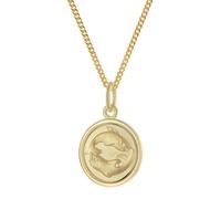 trendor 28468-03 Kinder Sternzeichen Fische Gold 333 mit vergoldeter Kette 45 cm